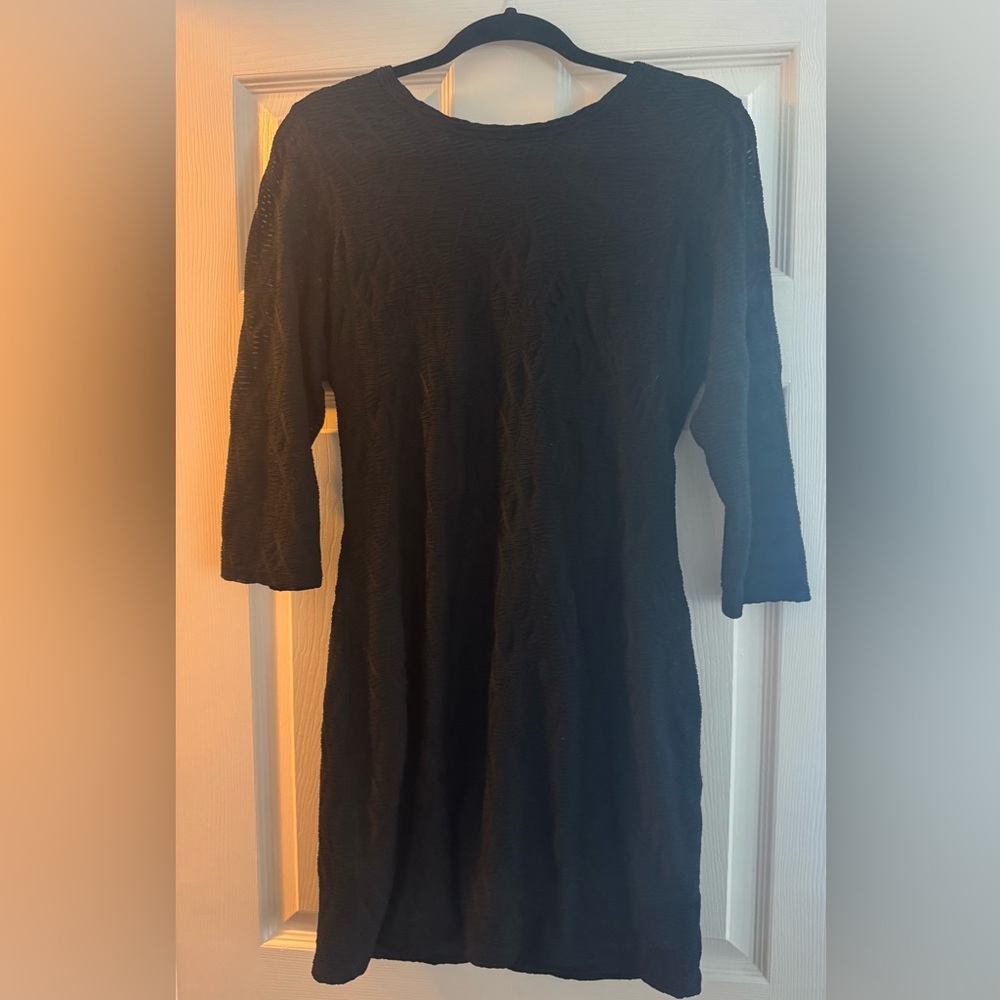 Express Black Women's Dress L 3/4” Sleeves